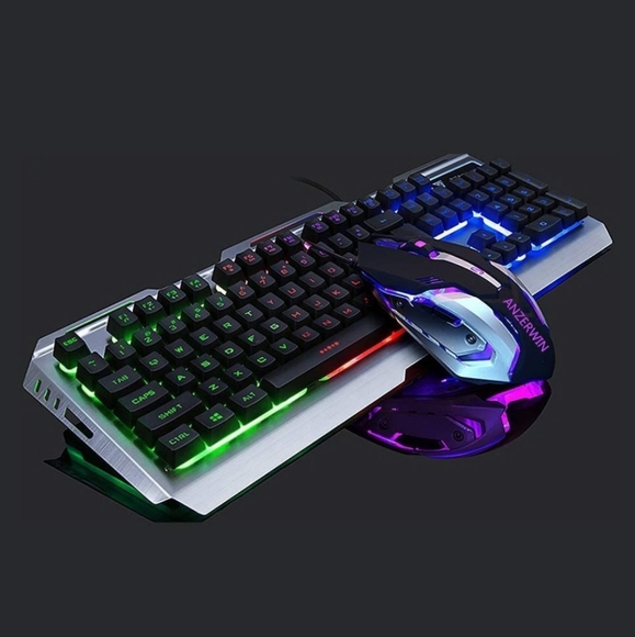 New Color Changing Gaming Keyboard and Mouse Combo with LED Backlit - Picture 1 of 6
